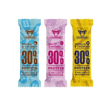 Chimpanzee Mix Protein Bar 30% / Gluten Free / Vegetarian 20x50gr (2x7 & 1x6)